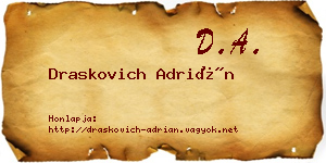 Draskovich Adrián névjegykártya