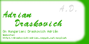 adrian draskovich business card